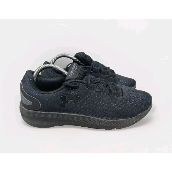 Under Armour Shoes Womens 9 Charged Pursuit 2 Sneakers 302260-002 Black Fabric - Picture 1 of 10